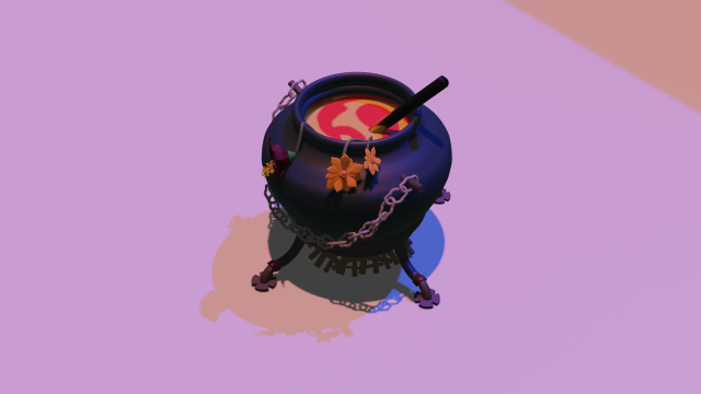 Large cooking pot Modello 3D .c4d .max .obj .3ds .fbx .stl .blend 