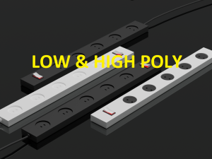 Network filter low-poly and high poly Model 3D