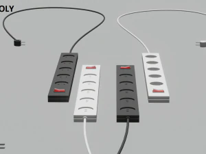 Network filter low-poly and high poly 3D Model