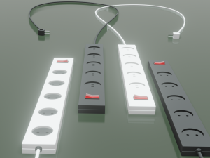 Network filter low-poly and high poly Modèle 3D