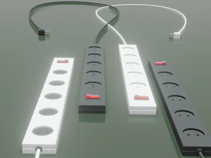 Network filter low-poly and high poly 3D Model