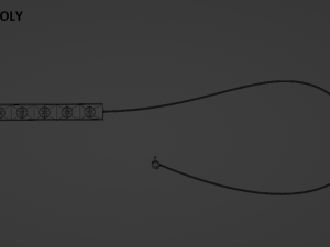 Network filter low-poly and high poly Modèle 3D