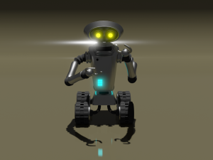 Robot assistant silver metallic Modelo 3D