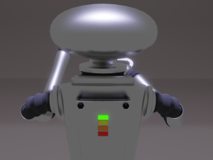 Robot assistant silver metallic Modelo 3D