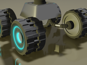 Robot assistant silver metallic Modelo 3D
