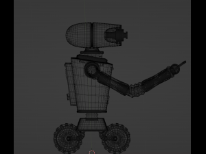Robot assistant silver metallic Modelo 3D