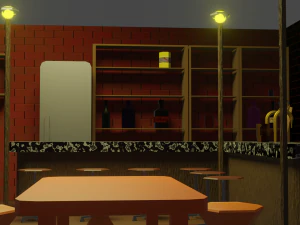 BAR PUB modelo 3D de baixo poli Modelo 3D