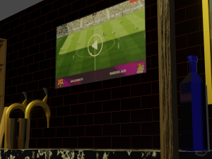BAR PUB low-poly 3 D model Modèle 3D