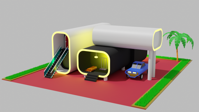 3d printed hause Low-poly 3 Model 3D .c4d .max .obj .3ds .fbx .stl .blend