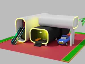 3d printed hause Low-poly 3 3Dモデル