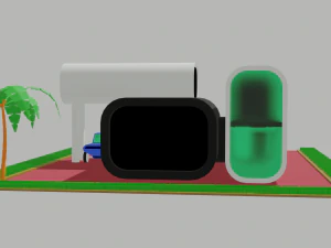 3d printed hause Low-poly 3 3D Model