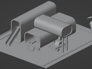 3d printed hause Low-poly 3 3D Model