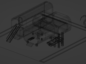 3d printed hause Low-poly 3 Model 3D