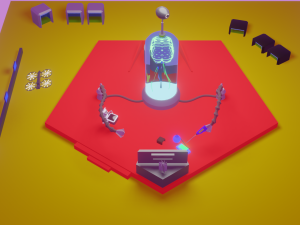 Cyber brain villain Low-poly 3Dモデル