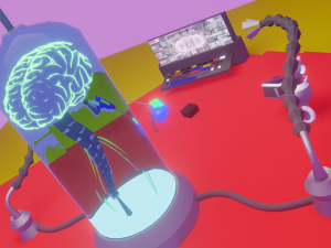 Cyber brain villain Low-poly 3Dモデル