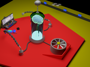 Cyber brain villain Low-poly 3Dモデル