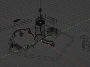 Cyber brain villain Low-poly 3D Model