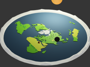 Flat earth low-poly 3D Low-poly 3D Модель