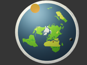 Flat earth low-poly 3D Low-poly 3D Model