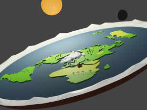 Flat earth low-poly 3D Low-poly 3D Model