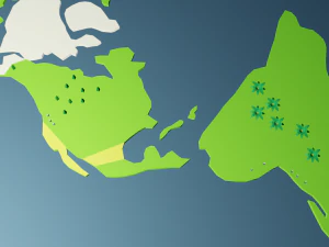 Flat earth low-poly 3D Low-poly 3D Model