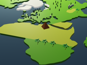 Flat earth low-poly 3D Low-poly 3D Model