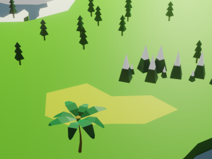 Flat earth low-poly 3D Low-poly 3D Model