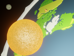 Flat earth low-poly 3D Low-poly 3D Model