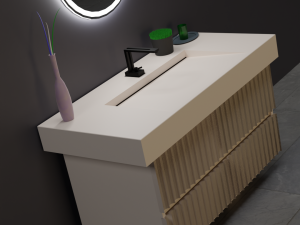 Designer bathroom sink low-poly with collection 3D 模型