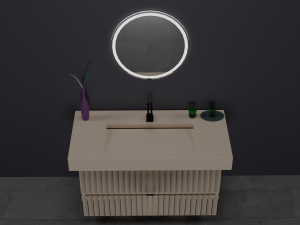 Designer bathroom sink low-poly with collection 3D 模型
