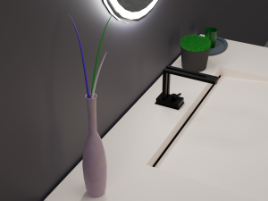 Designer bathroom sink low-poly with collection 3D 模型