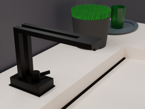 Designer bathroom sink low-poly with collection 3D 模型