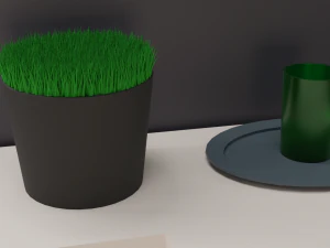 Designer bathroom sink low-poly with collection 3D Model