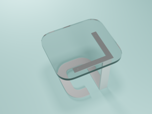 Glass table Free 3D Model