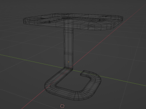 Glass table Free 3D Model