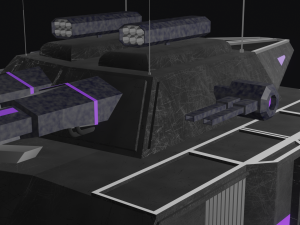 Flying tank of the future Low-poly 3D-Modell