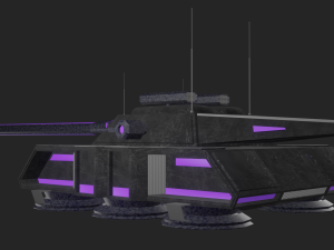 Flying tank of the future Low-poly 3D-Modell