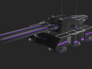 Flying tank of the future Low-poly 3D-Modell