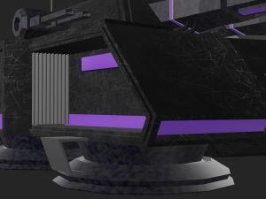 Flying tank of the future Low-poly 3D-Modell