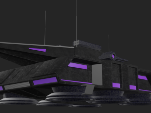 Flying tank of the future Low-poly 3D-Modell