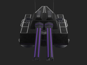 Flying tank of the future Low-poly 3D-Modell