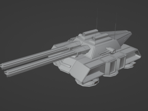 Flying tank of the future Low-poly 3D-Modell
