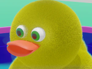 面白いアヒルのローポリ 3Dモデル