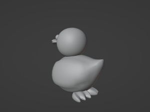 Funny duck Low-poly 3D Model