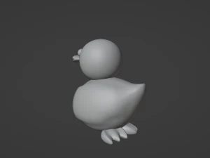 Funny duck Low-poly 3D Model