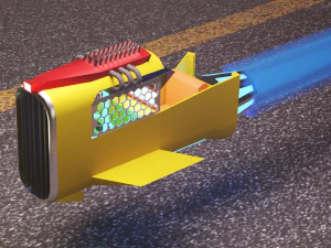 플라잉 스카이 바이크 사이버펑크 로우 폴리 3D 3D 모델