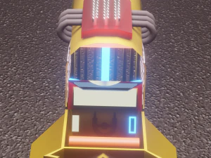 Flying sky bike cyberpunk low-poly 3D 3D Model