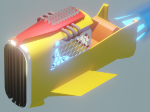 Flying sky bike cyberpunk low-poly 3D Model 3D