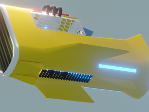 Flying sky bike cyberpunk low-poly 3D Model 3D