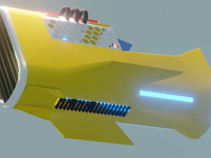 Flying sky bike cyberpunk low-poly 3D 3D Model